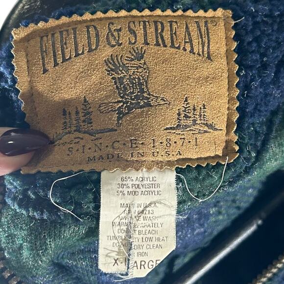 Field & Stream 1/4 Zip Plaid Fleece - Picture 7 of 7